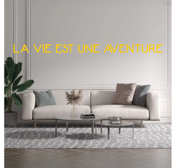 Custom text: LA VIE EST UNE AVENTURE