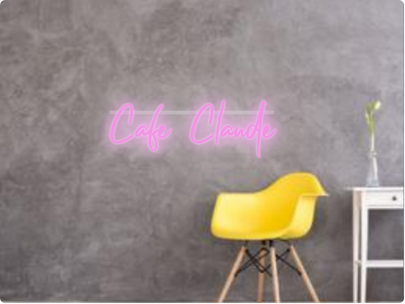 Custom text: Cafeé Claude