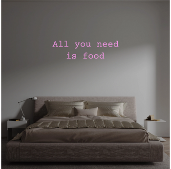 Custom text: All you need
is food