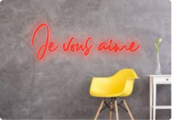 Custom text: Je vous aime