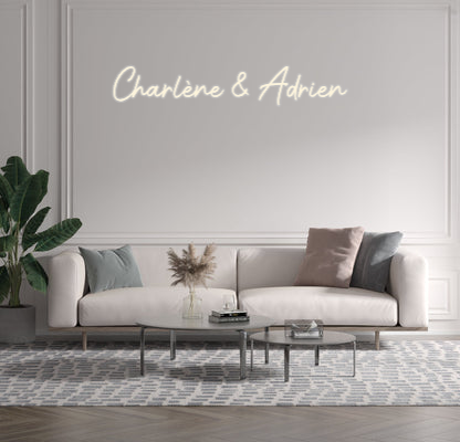 Custom text: Charlène & Adrien