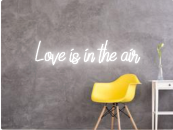 Custom text: Love is in the air