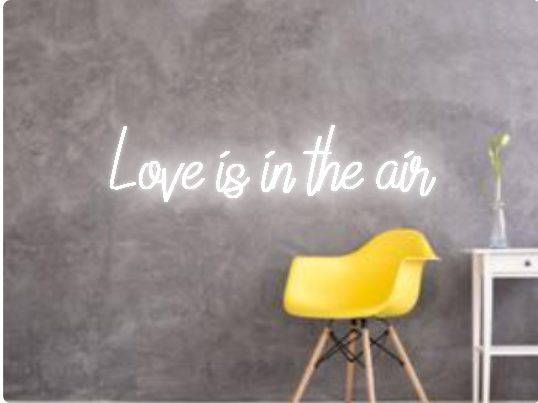 Custom text: Love is in the air