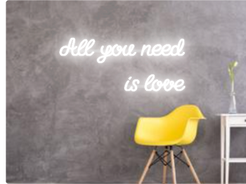 Custom text: All you need 
is love