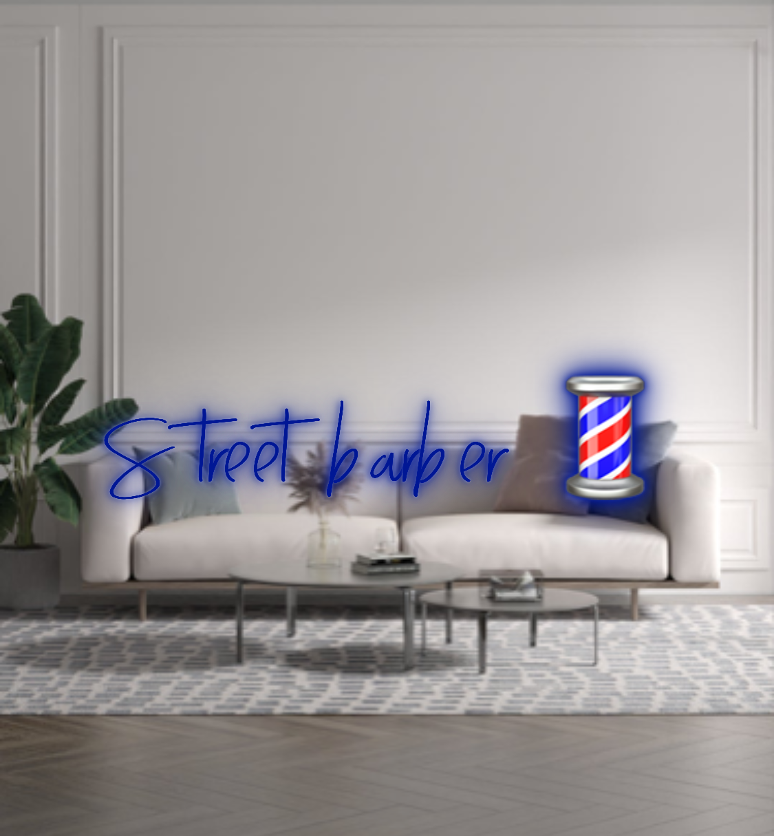 Custom text: Street barber 💈