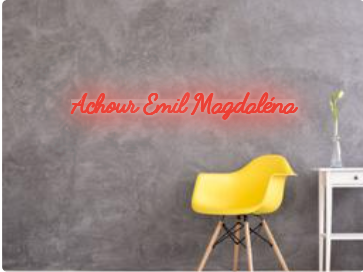 Custom text: Achour Emil Magdaléna