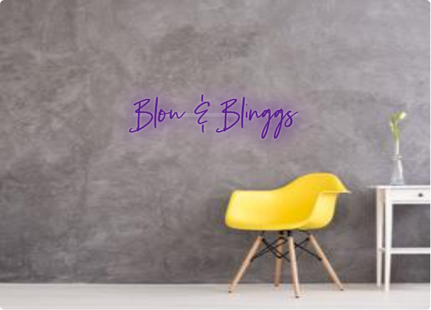 Custom text: Blou & Blinggs