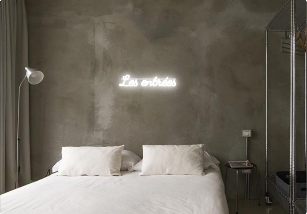 Custom text: Les entrées