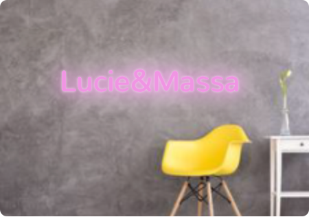 Custom text: Lucie&Massa