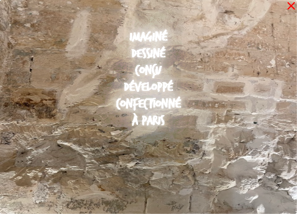 Custom order: Imaginé
Dessiné
Conçu
Développé
Confectionné
à Paris