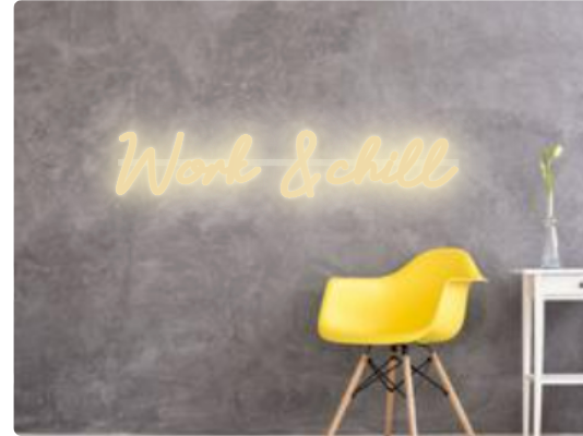 Custom text: Work & chill