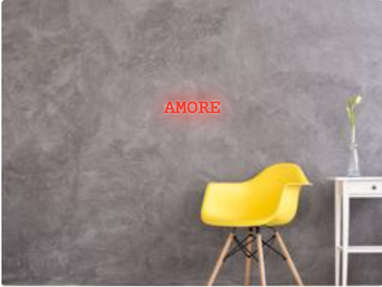 Custom text: AMORE