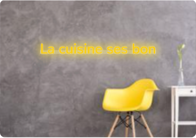 Custom text: La cuisine ses bon
