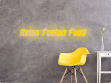 Custom text: Asian Fusion Food