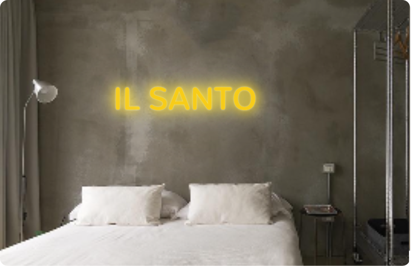 Custom text: IL SANTO