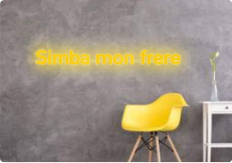 Custom text: Simba mon frere