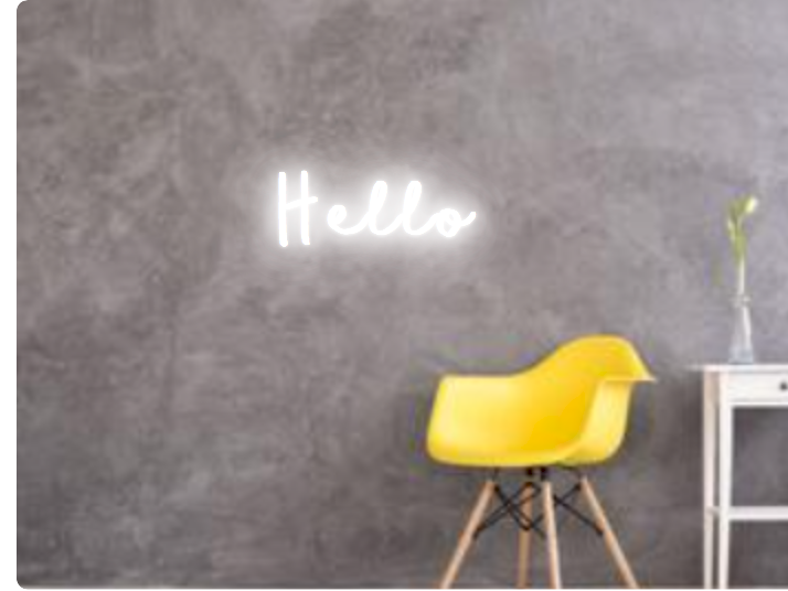 Custom text: Hello