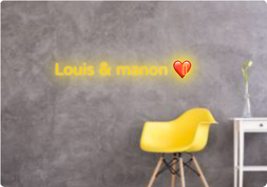 Custom text: Louis & manon ❤️