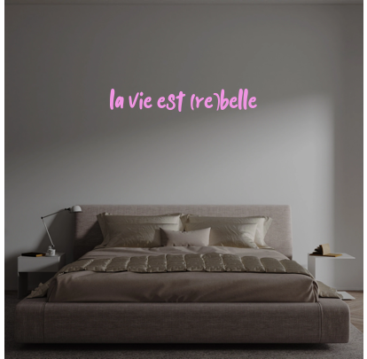 Custom text: La vie est (re)belle