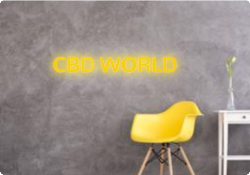 Custom text: CBD WORLD