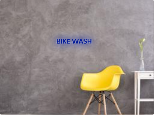 Custom text: BIKE WASH