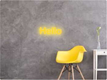 Custom text: Hello