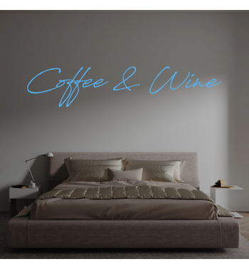 Custom text: Coffee & Wine