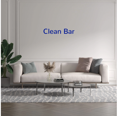 Custom text: Clean Bar