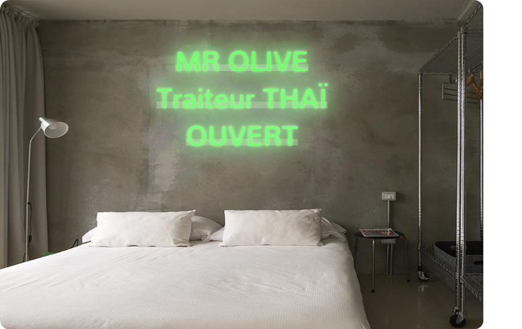 Custom order: MR OLIVE
Traiteur THAÏ
OUVERT