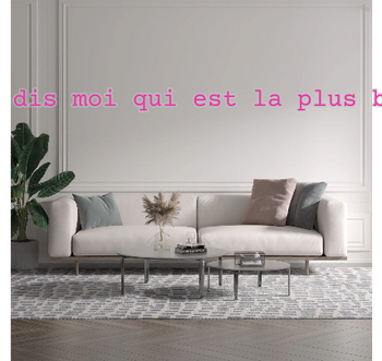 Custom text: Miroir dis moi qui est la plus belle ?