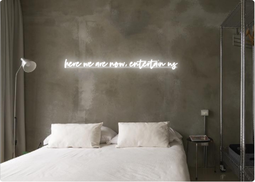 Custom text: here we are now, entertain us