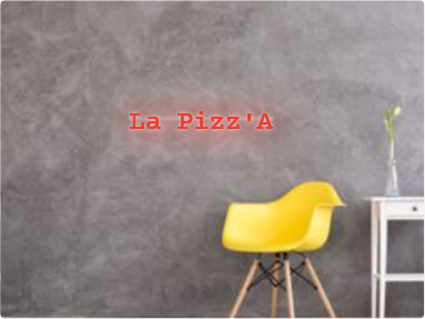 Custom text: La Pizz