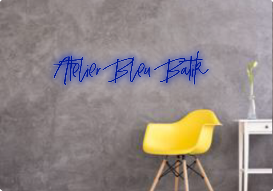 Custom text: Atelier Bleu Batik