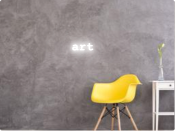 Custom text: art