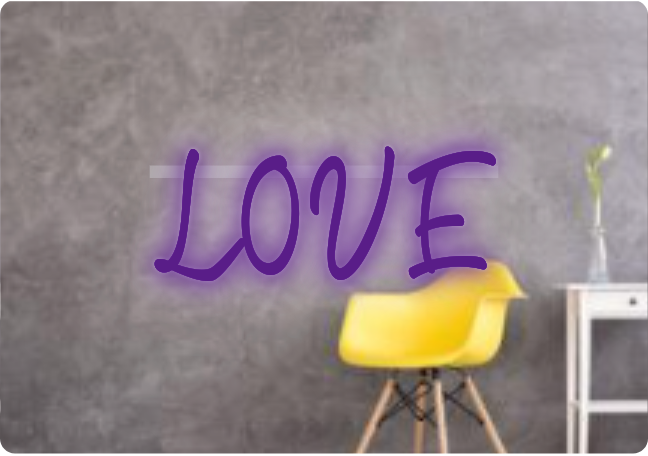 Custom text: LOVE