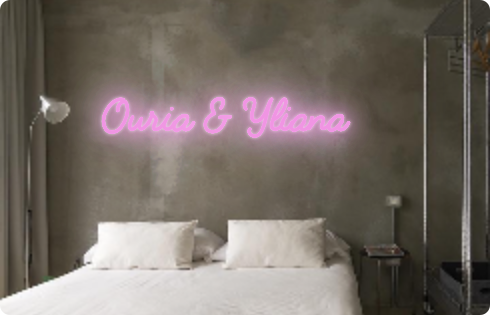 Custom text: Ouria & Yliana