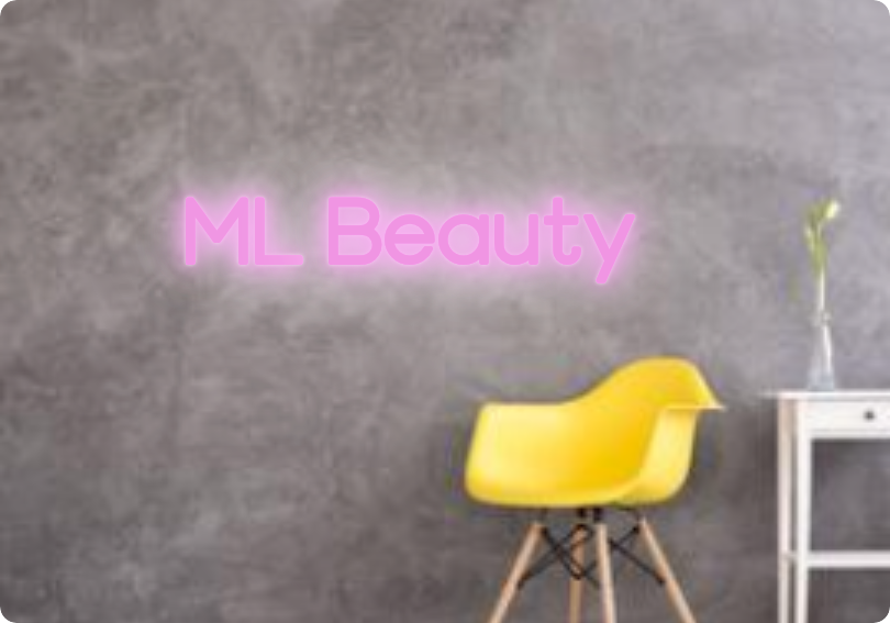Custom text: ML Beauty