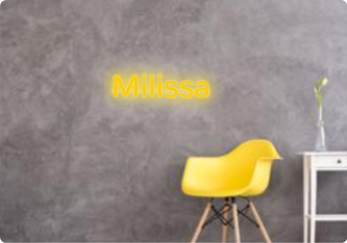 Custom text: Milissa