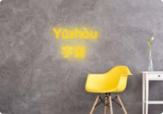 Custom text: Yǔzhòu
宇宙