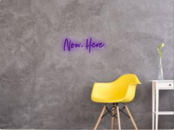 Custom text: Now, Here