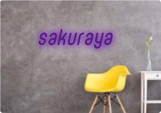 Custom text: sakuraya