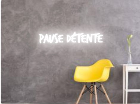 Custom text: PAUSE DÉTENTE