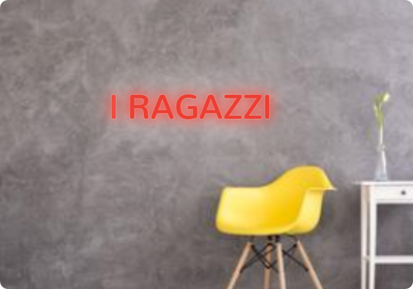 Custom text: I RAGAZZI