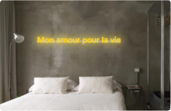 Custom text: Mon amour  pour la vie