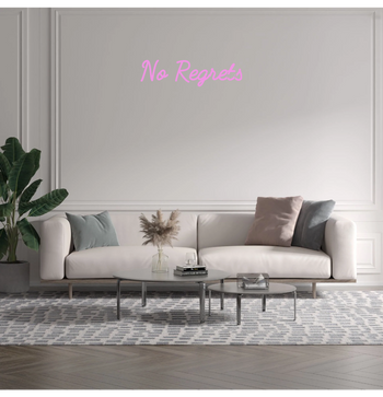 Custom text: No Regrets