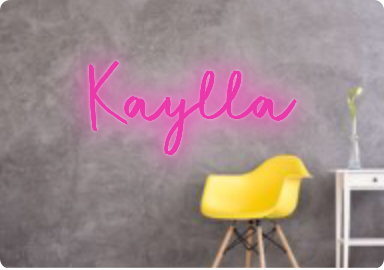 Custom text: Kaylla