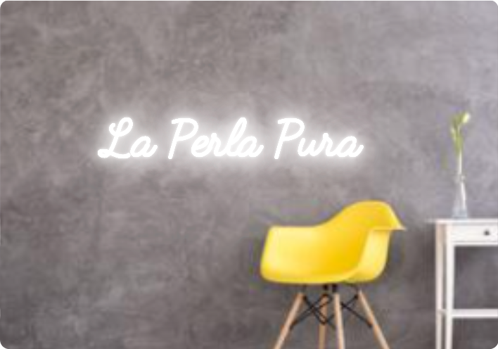 Custom text: La Perla Pura