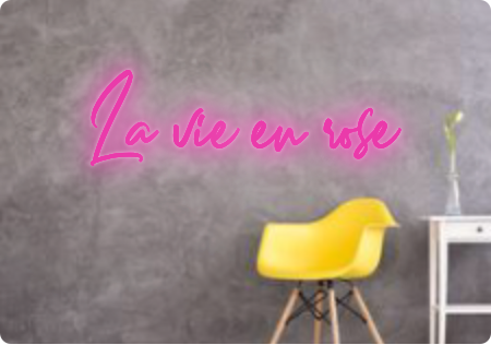 Custom text: La vie en rose