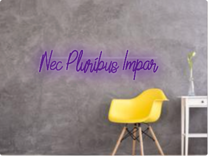 Custom text: Nec Pluribus Impar