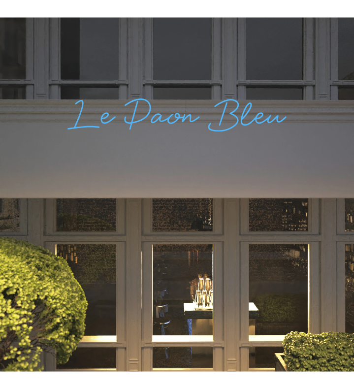 Custom text: Le Paon Bleu